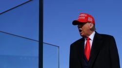 Former President Donald Trump is seen at a rally in Lititz, Pennsylvania, on Sunday.