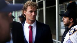 Former U.S. Marine Daniel Penny arrives at the Manhattan Criminal Court on the day of his arraignment hearing for the death of Jordan Neely, a man whose death has been ruled a homicide by the city's medical examiner after being placed in a chokehold on a subway train, in New York City, New York, U.S., June 28, 2023. REUTERS/Shannon Stapleton